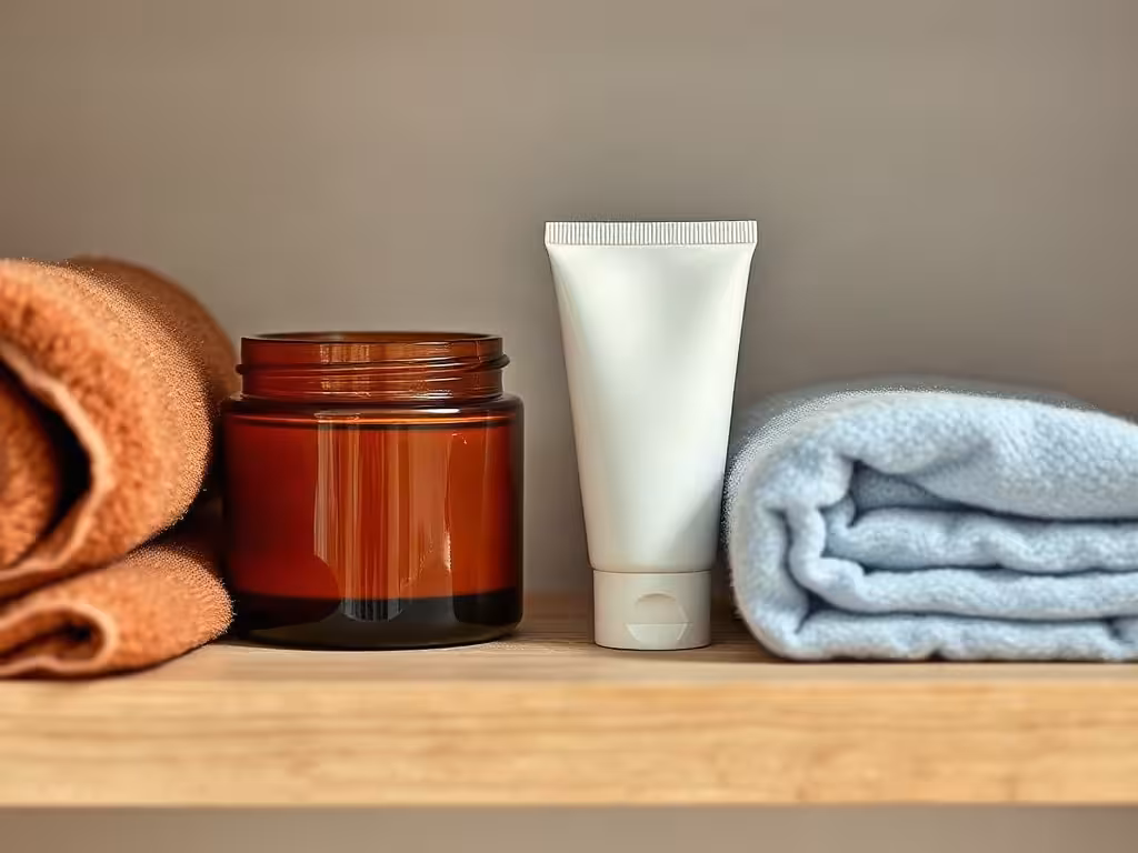 Comparaison visuelle entre baume chauffant et crème refroidissante pour douleurs d’arthrose.