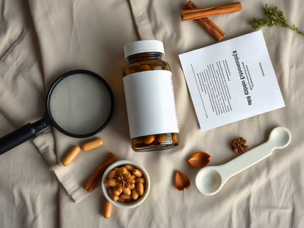 Composition de GlucoTrust examinée à partir d’une étiquette et d’ingrédients végétaux.