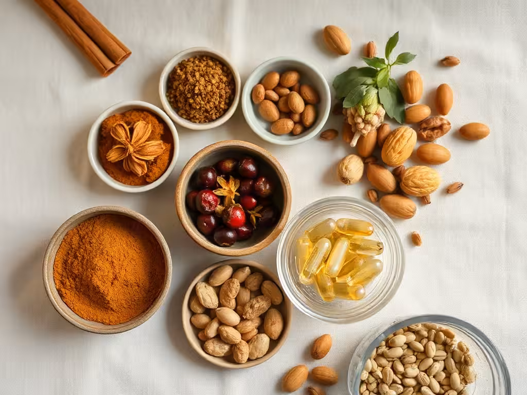 Repères sur les compléments pour la glycémie : cannelle, berbérine et aliments complets.
