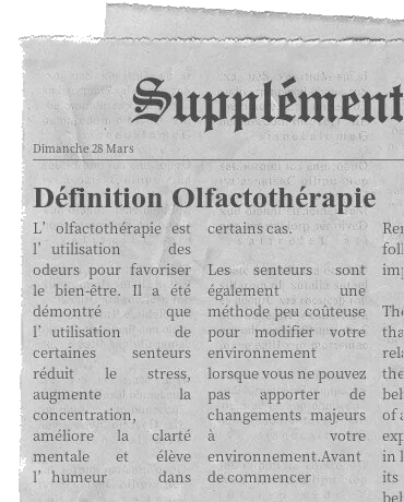 Définition Olfactothérapie